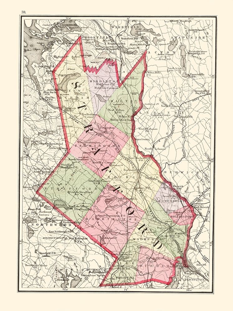 Strafford New Hampshire - Walling 1877