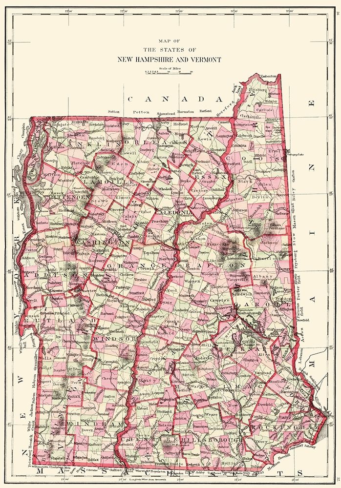New Hampshire, Vermont - Hitchcock 1877