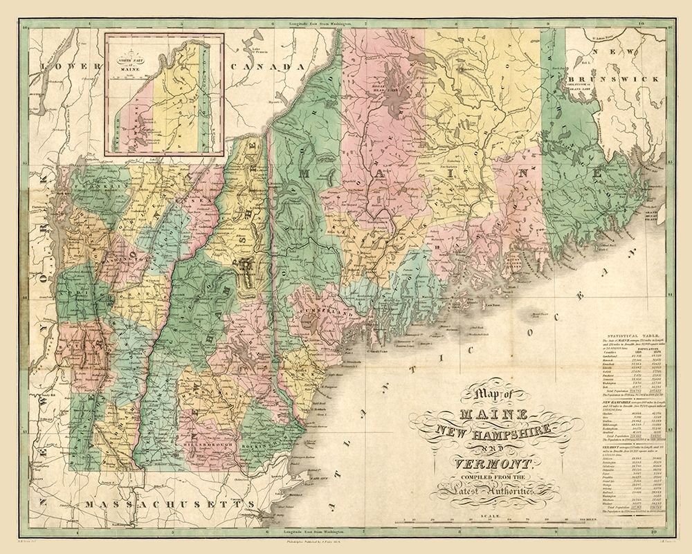 New Hampshire Maine - Carter 1826