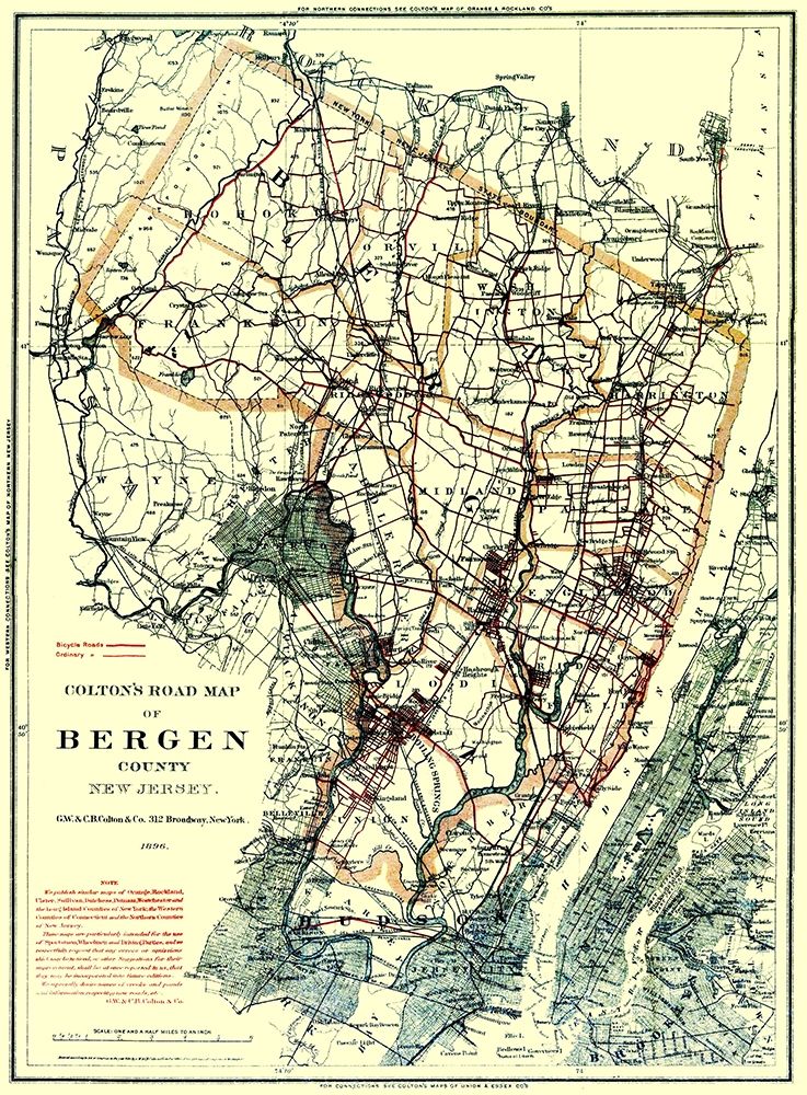 Bergen New Jersey - Colton 1896
