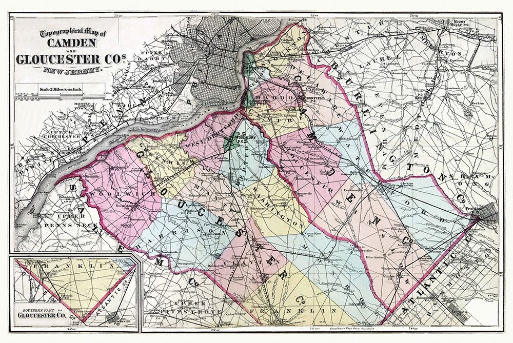 Camden  Gloucester New Jersey - Beers 1872