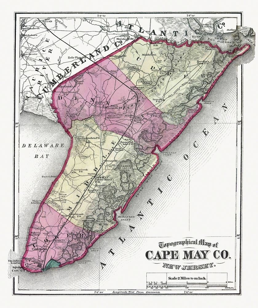 Cape May New Jersey - Beers 1872