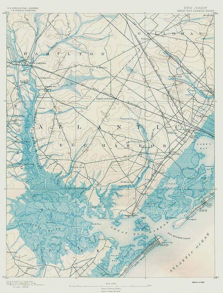 Great Egg Harbor New Jersey Quad - USGS 1890
