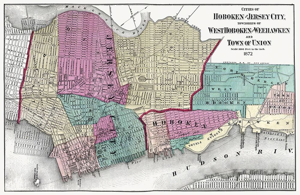 Hoboken, Jersey City New Jersey - Beers 1872