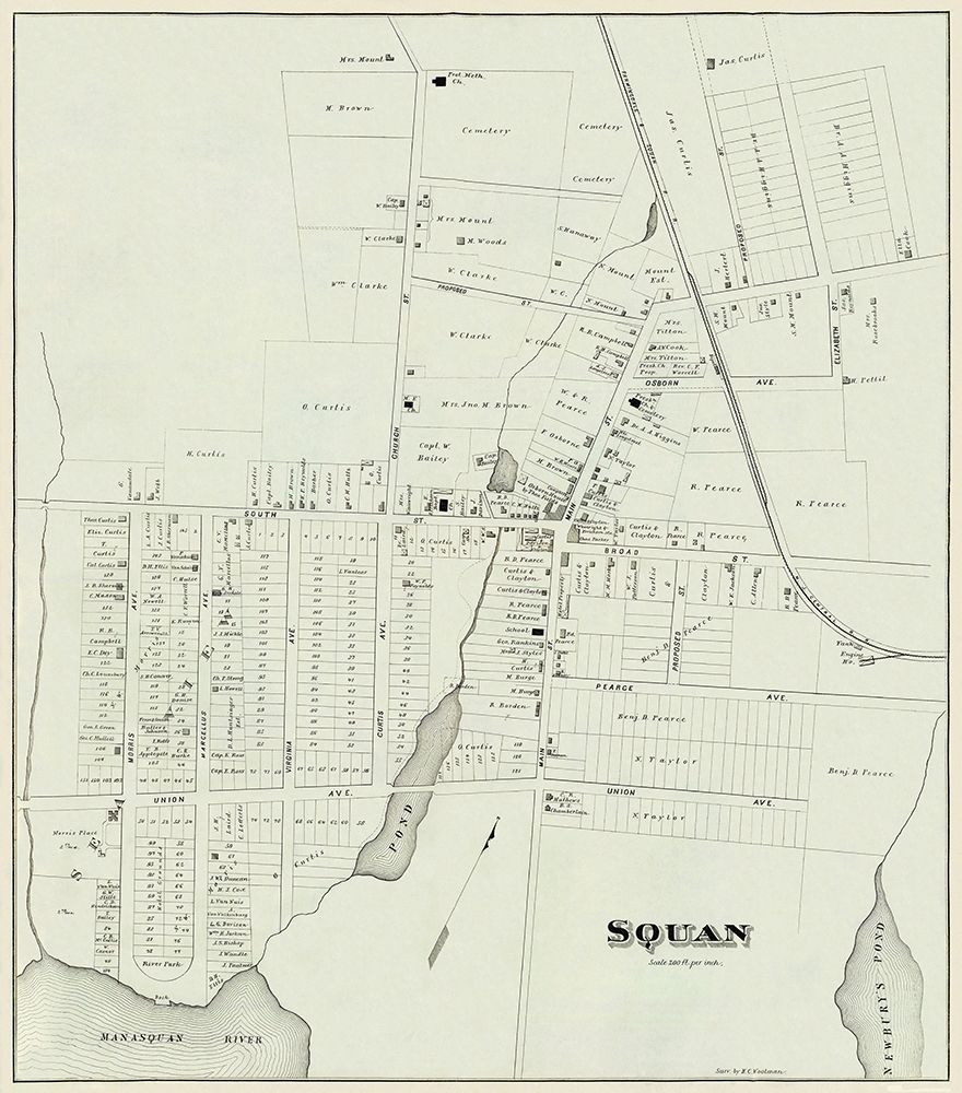 Manasquan New Jersey Landowner - Woolman 1878