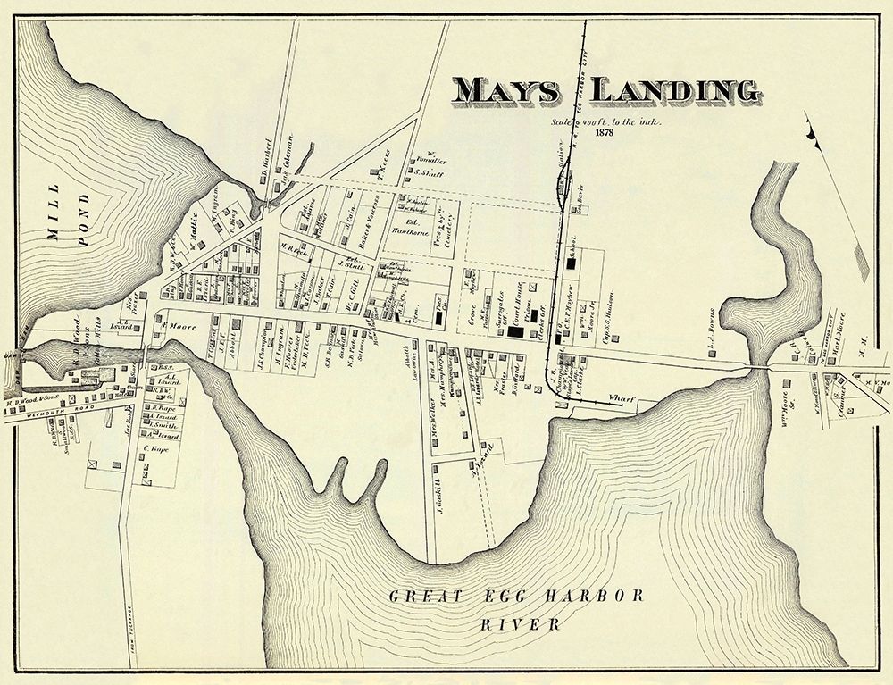 Mays Landing New Jersey Landowner - Woolman 1878