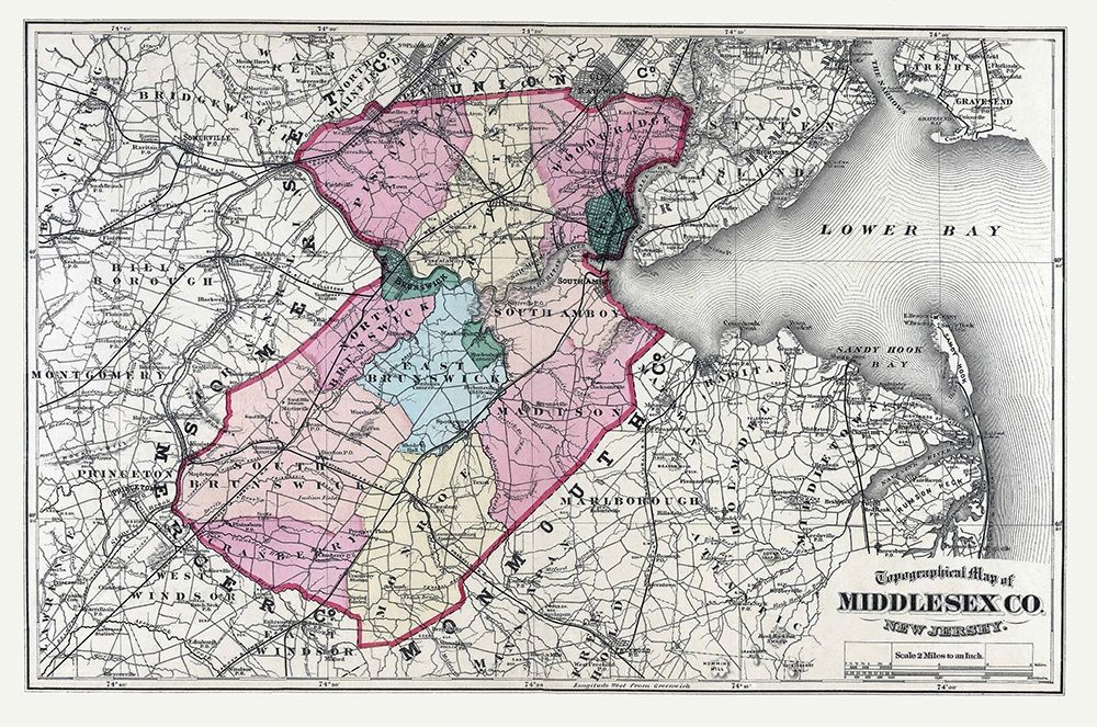 Middlesex New Jersey - Beers 1872