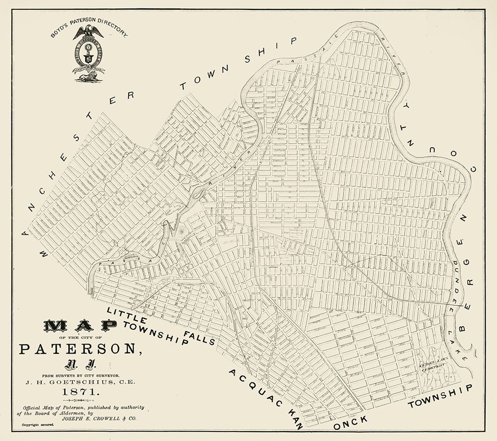 Paterson New Jersey - Crowell 1871