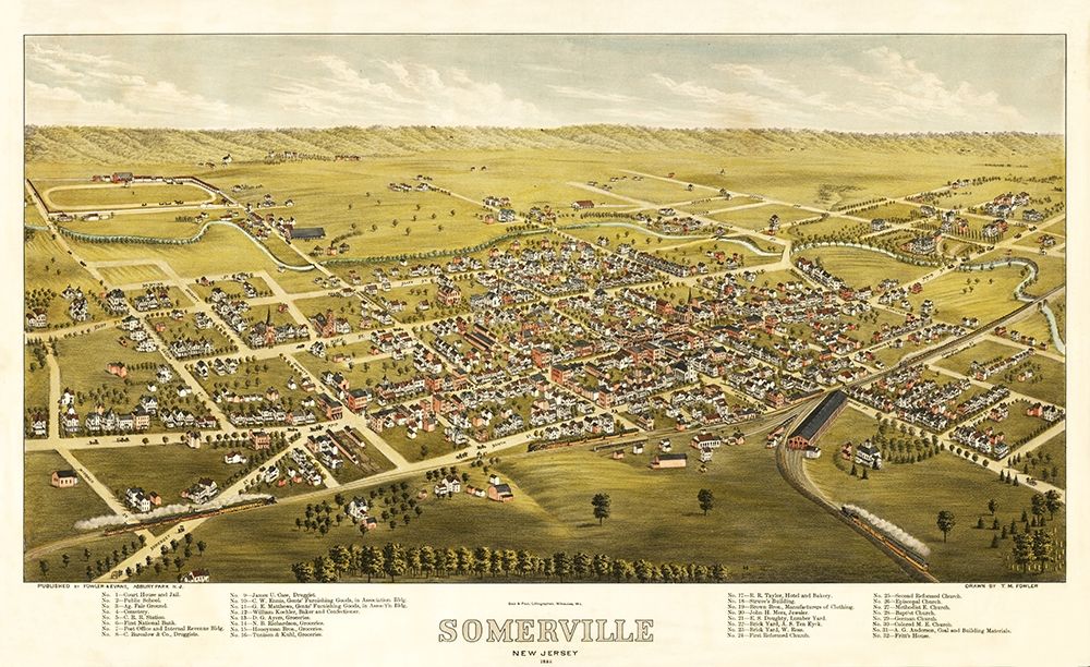 Somerville New Jersey - Fowler 1882