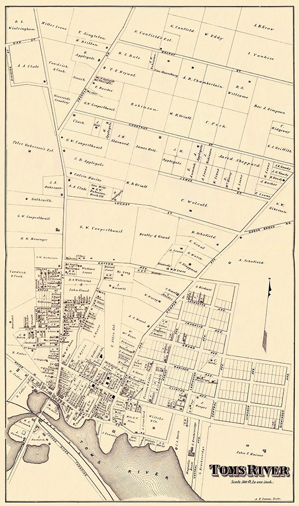 Toms River New Jersey Landowner - Irons 1878