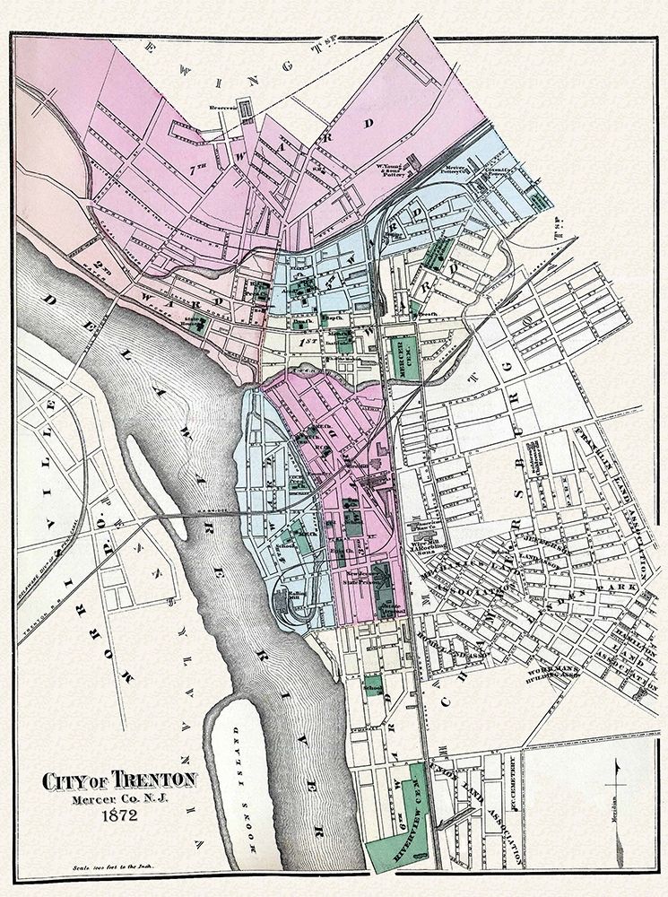 Trenton New Jersey - Beers 1872