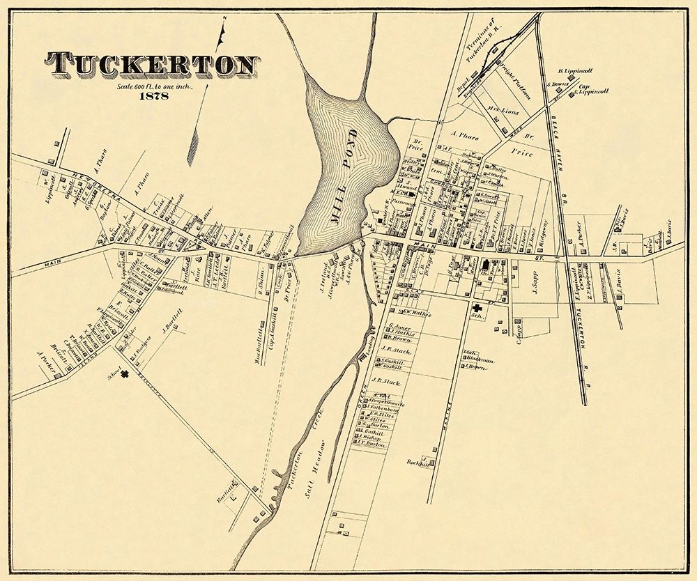 Tuckerton New Jersey Landowner - Woolman 1878