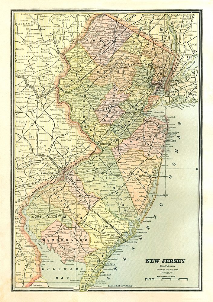 New Jersey - Cram 1886