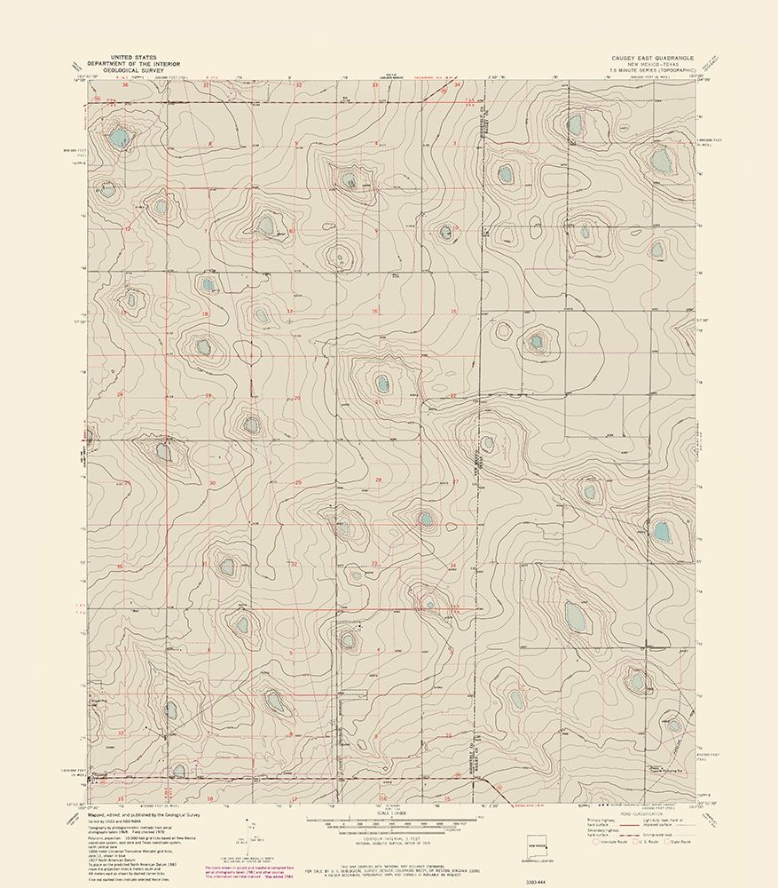 East Causey New Mexico Quad - USGS 1970