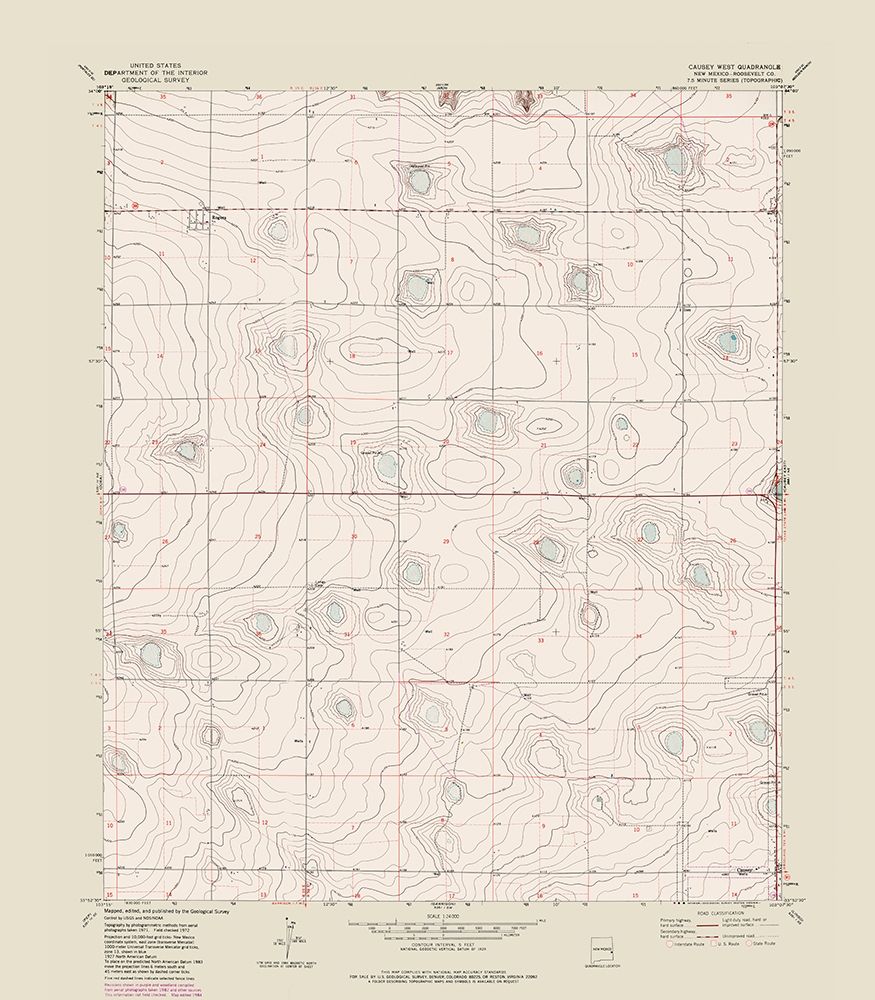West Causey New Mexico Quad - USGS 1972