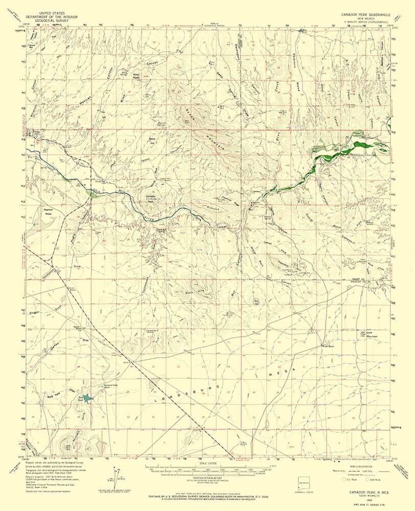 Canador Peak New Mexico Quad - USGS 1959
