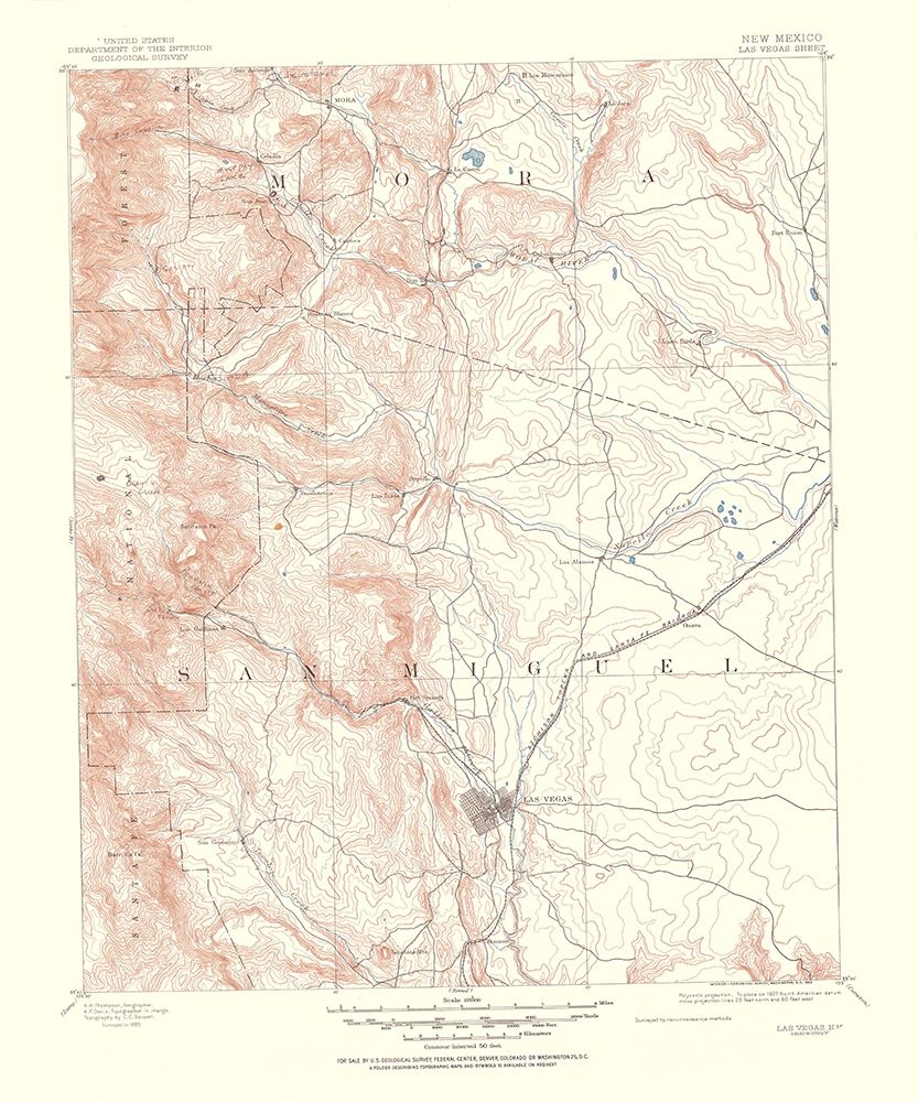 Las Vegas New Mexico Sheet - USGS 1953