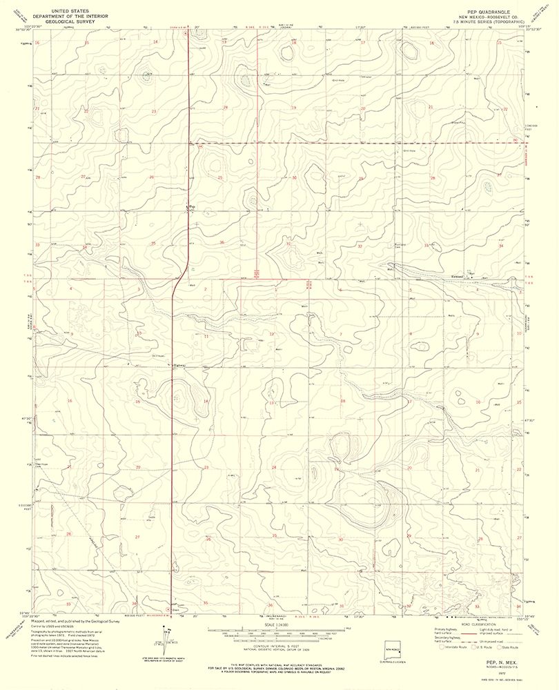 Pep New Mexico Quad - USGS 1972