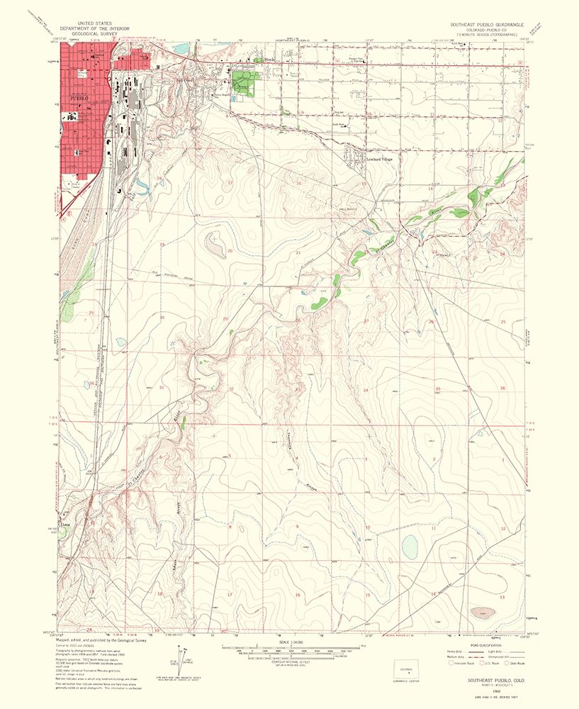East Pueblo Southeast Colorado Quad - USGS 1960