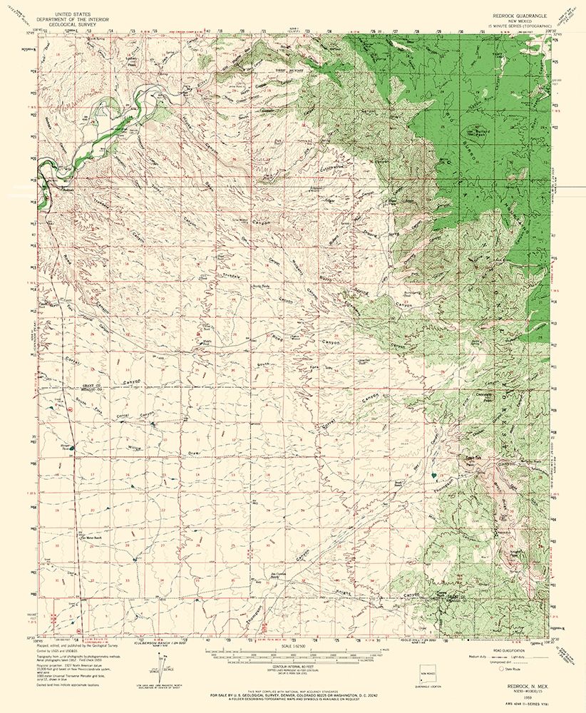 Redrock New Mexico Quad - USGS 1959