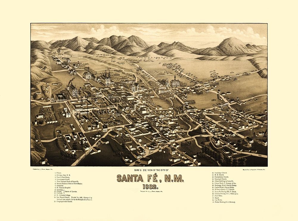 Santa Fe New Mexico - Stoner 1892