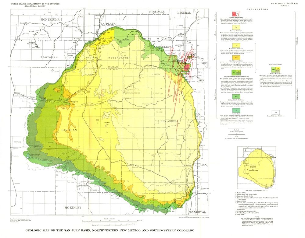 San Juan Basin New Mexico Colorado - USGS 1959