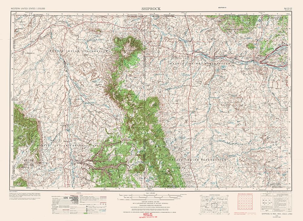Shiprock New Mexico Quad - USGS 1954