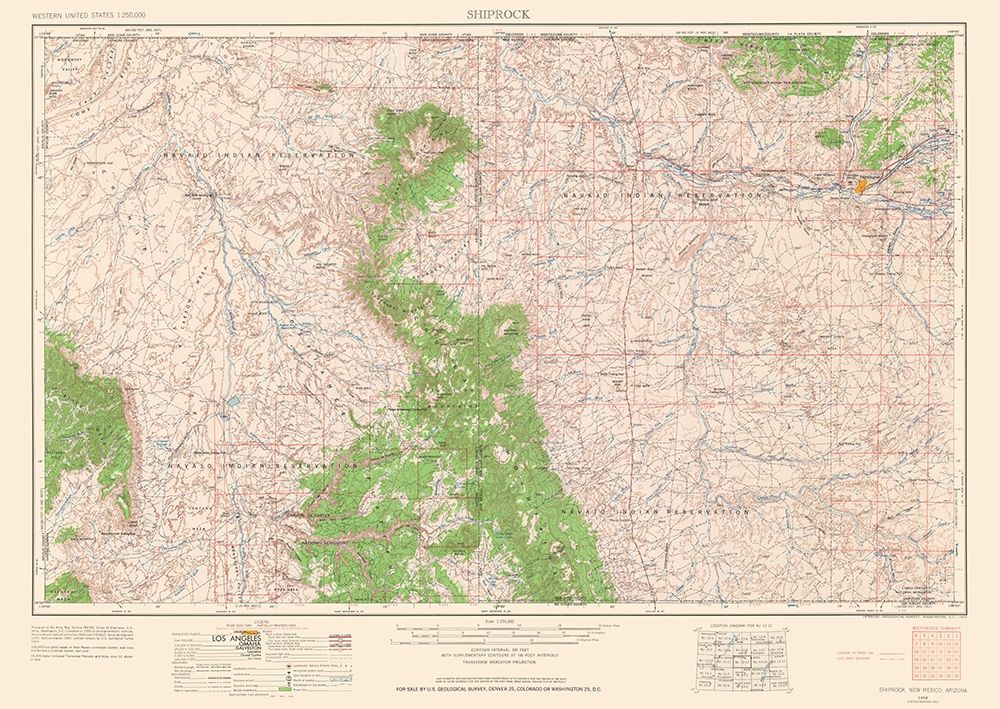 Shiprock New Mexico Quad - USGS 1963