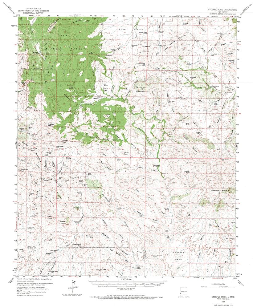 Steeple Rock New Mexico Quad - USGS 1959