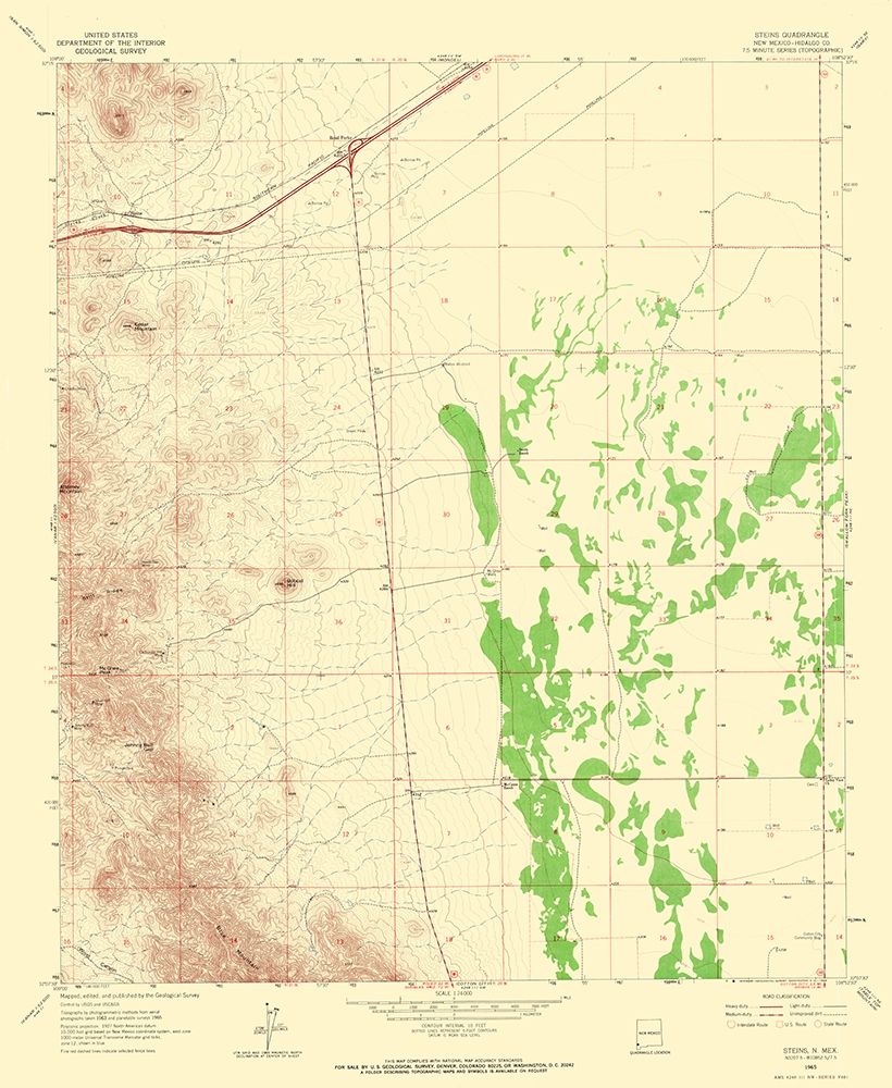 Steins New Mexico Quad - USGS 1965