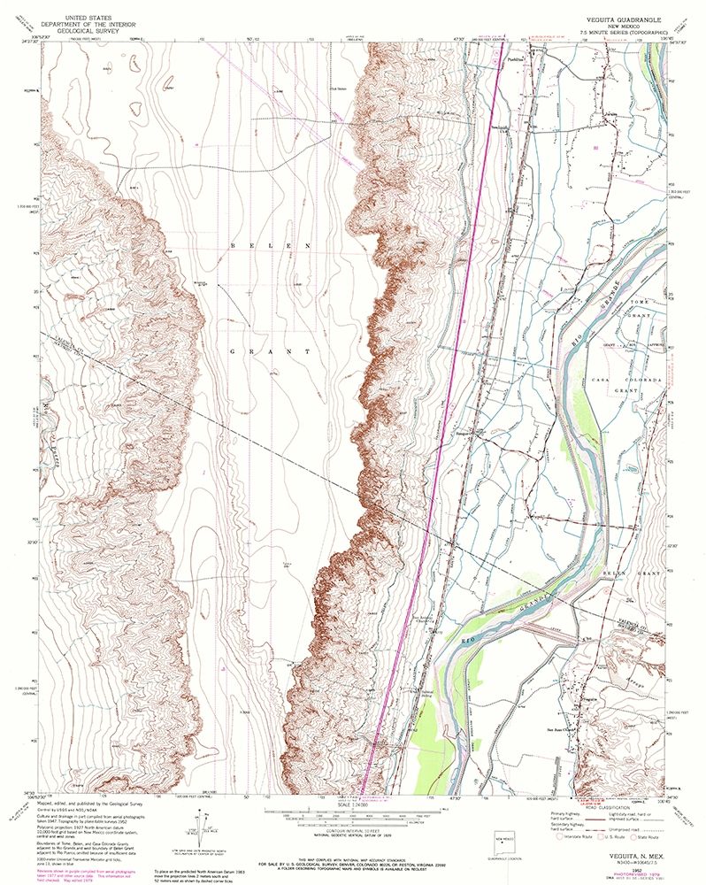 Veguita New Mexico Quad - USGS 1952