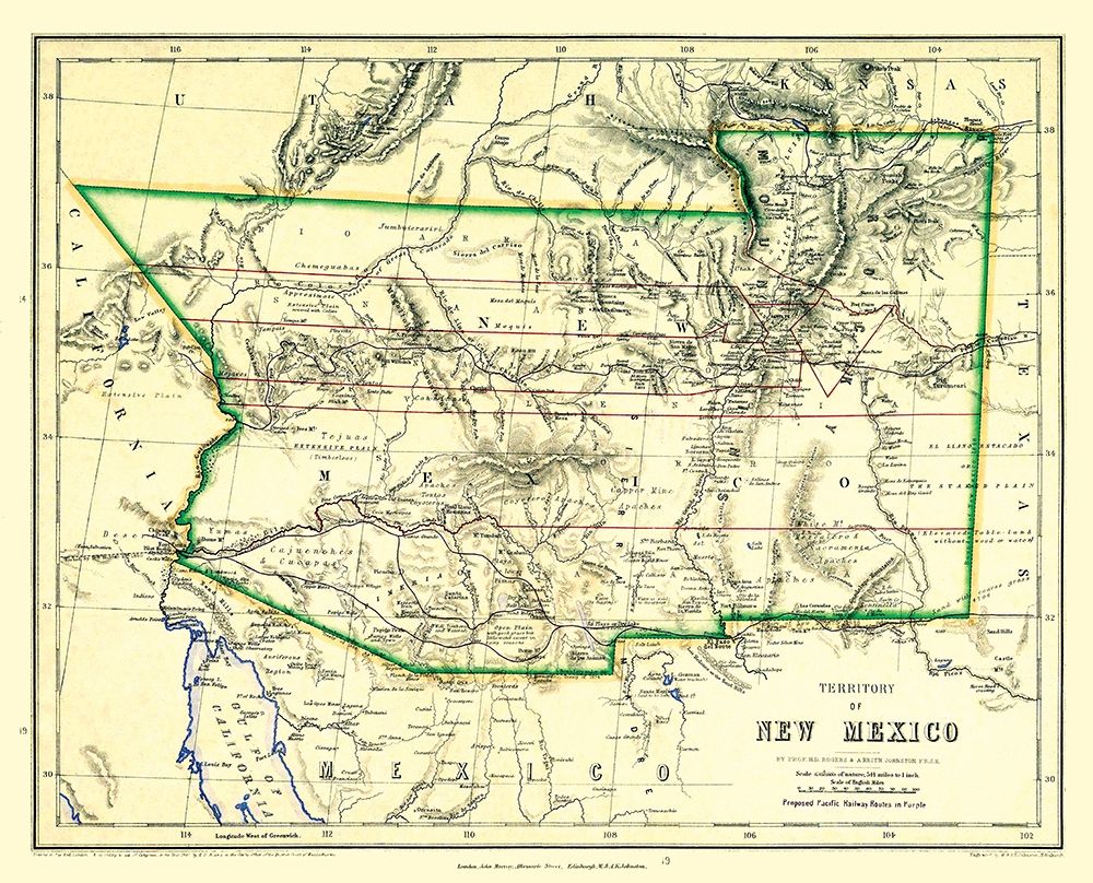 New Mexico Territory - Johnston 1857