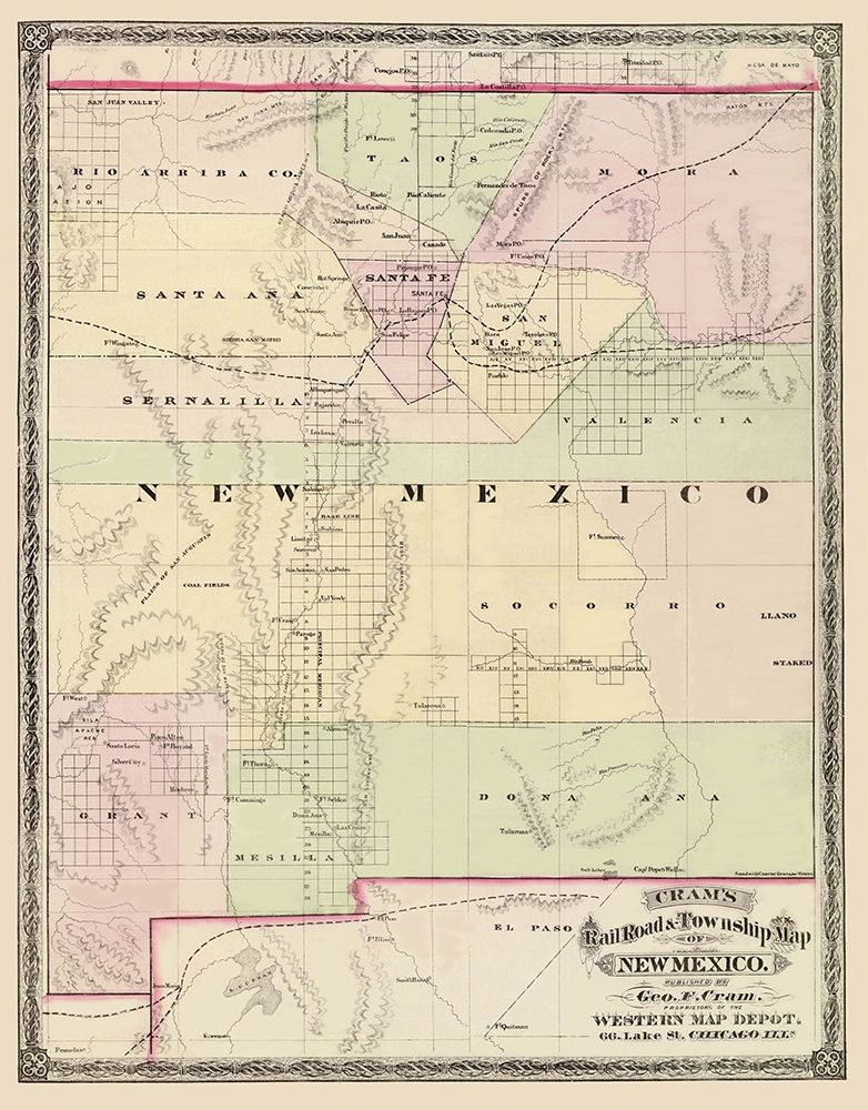 New Mexico Territory - Cram 1875