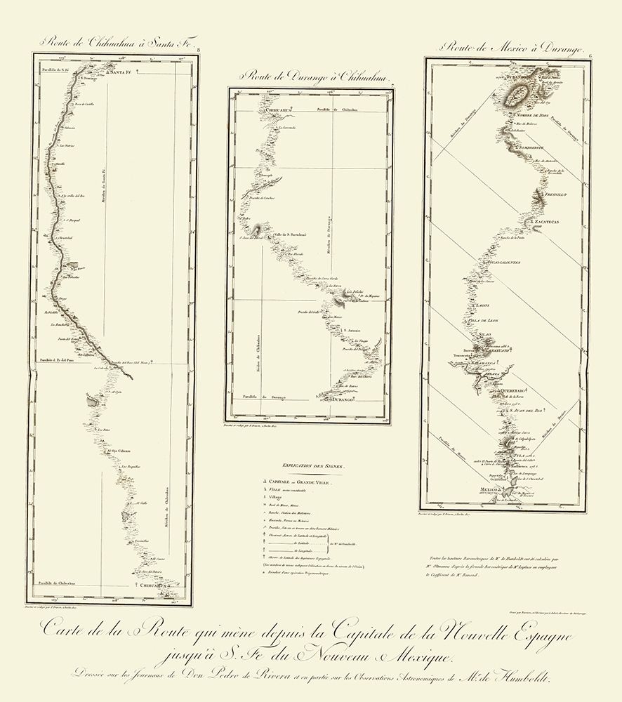 New Mexico Routes - von Humbolt 1807
