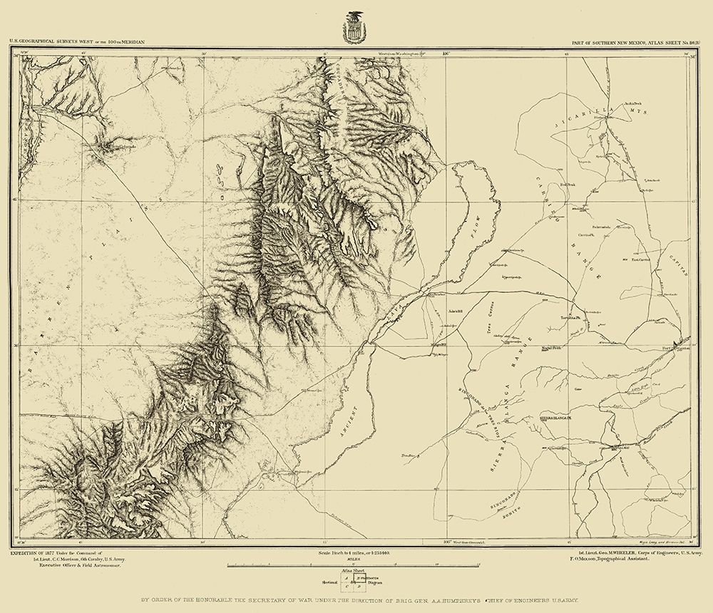 New Mexico 1 of 2 Sheet - US Army 1877