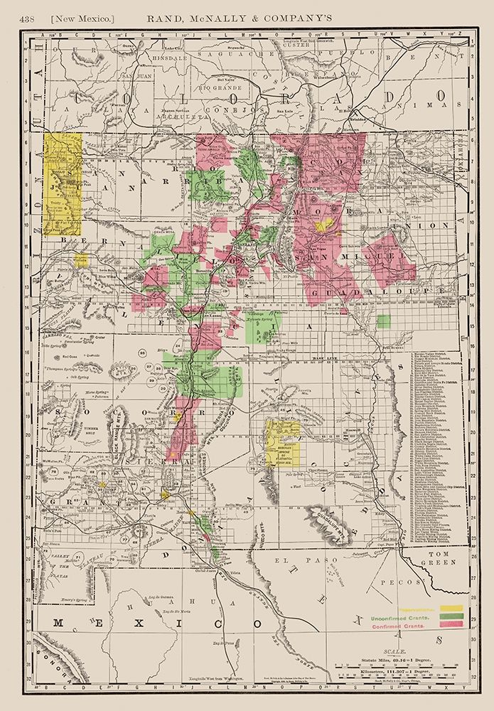 New Mexico - Rand McNally 1897