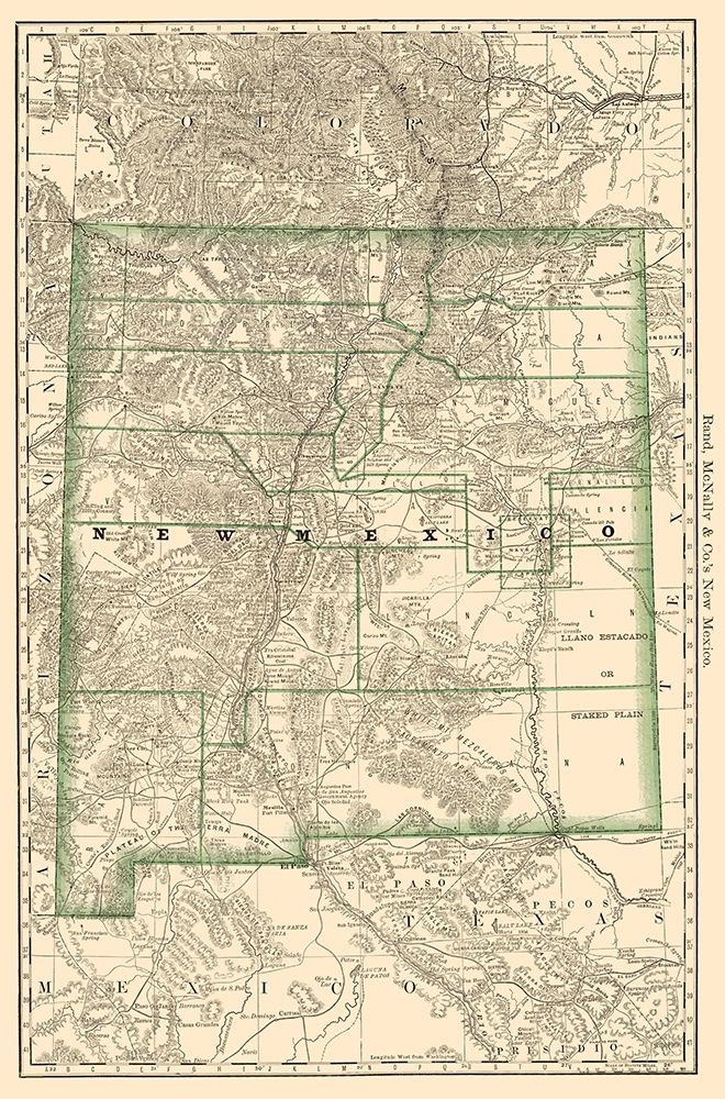 New Mexico - Rand McNally 1879