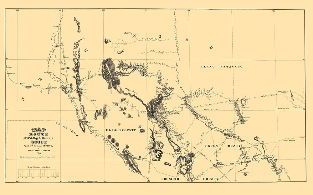 New Mexico Route - Moore 1869