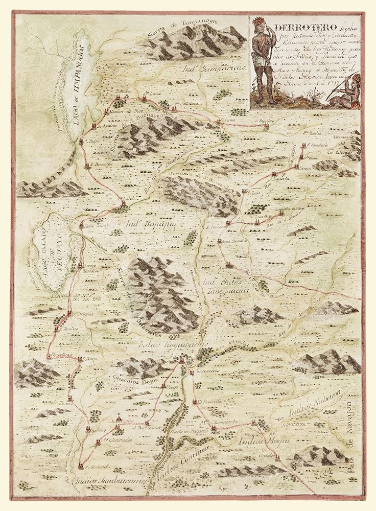 New Mexico Route with Indian Villages, Missions