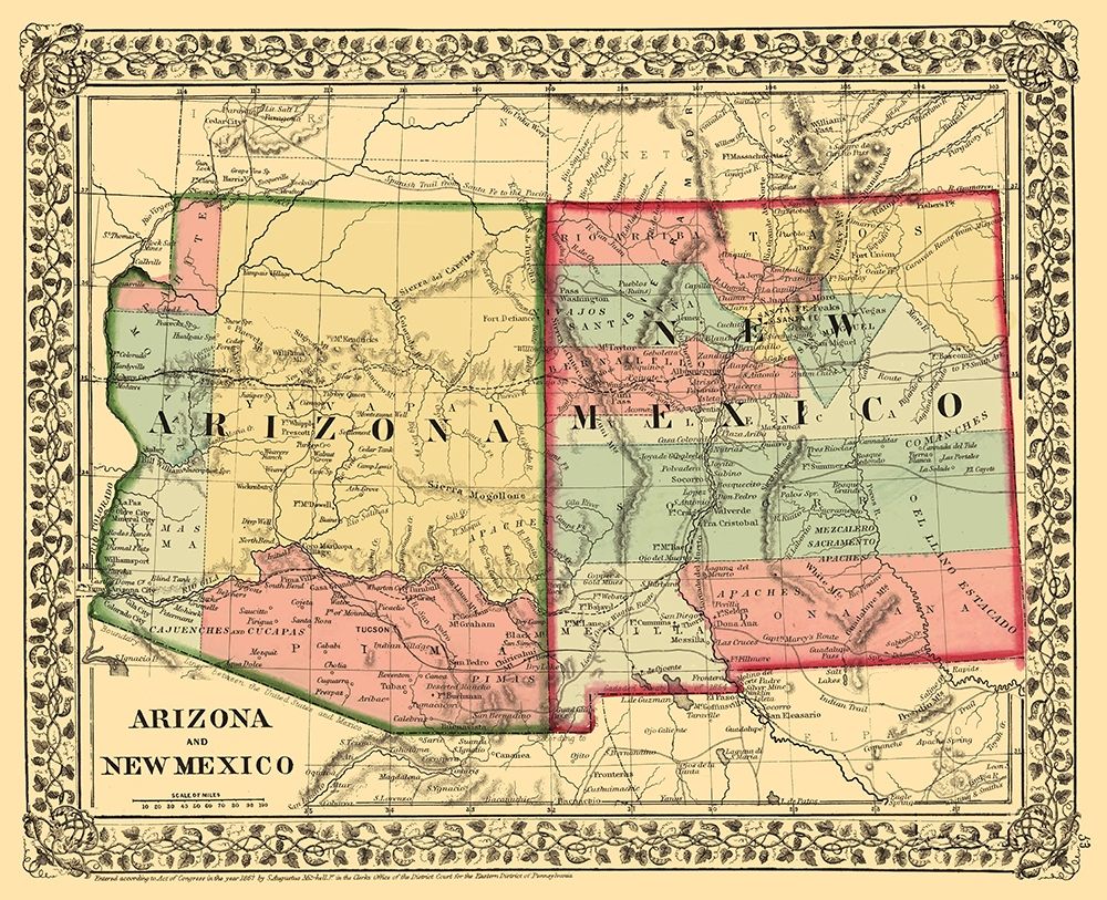 New Mexico, Arizona - Mitchell 1867