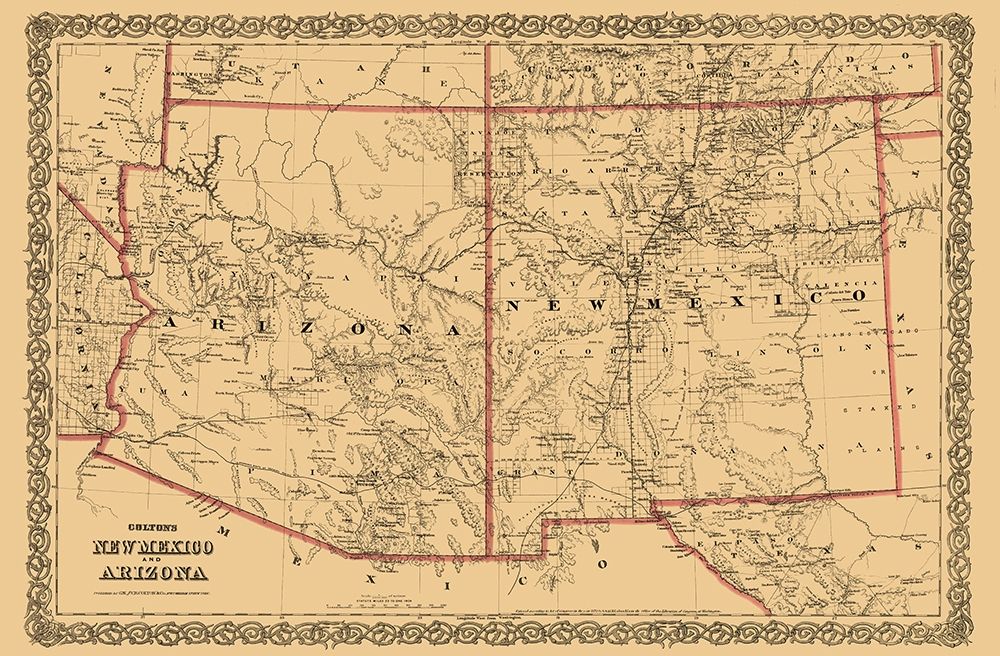 New Mexico, Arizona - Colton 1873