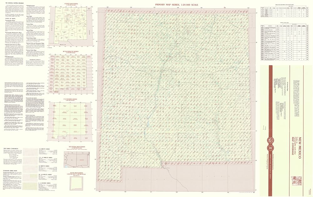 New Mexico New Mexico Index Quad - USGS 1983