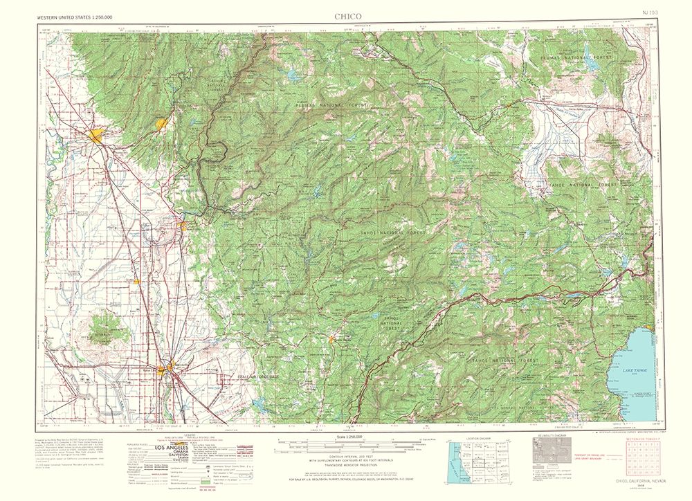 Chico California Nevada Quad - USGS 1967
