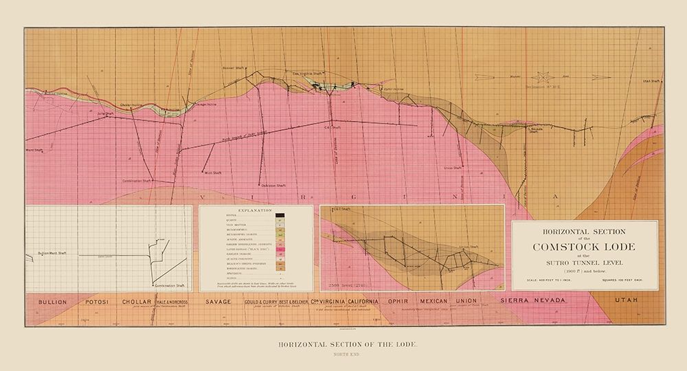 Comstock Lode Sutro Tunnel Geology Nevada