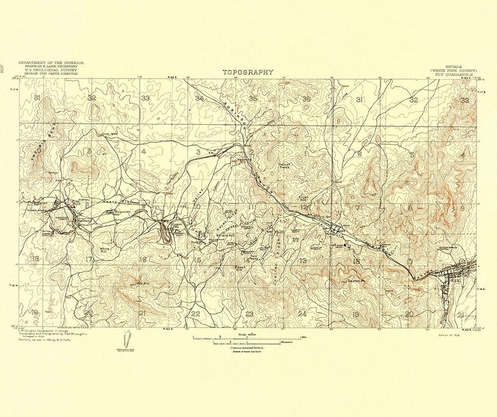 Ely Nevada Quad - USGS 1916