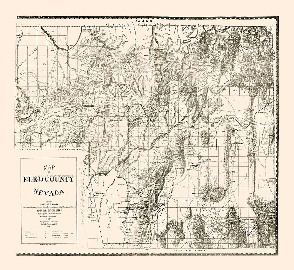 Elko County Nevada - McClellan 1894
