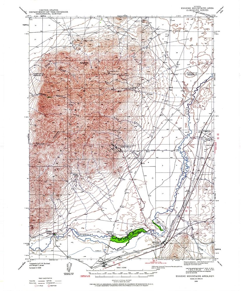 Eugene Mt Area Nevada - USGS 1939