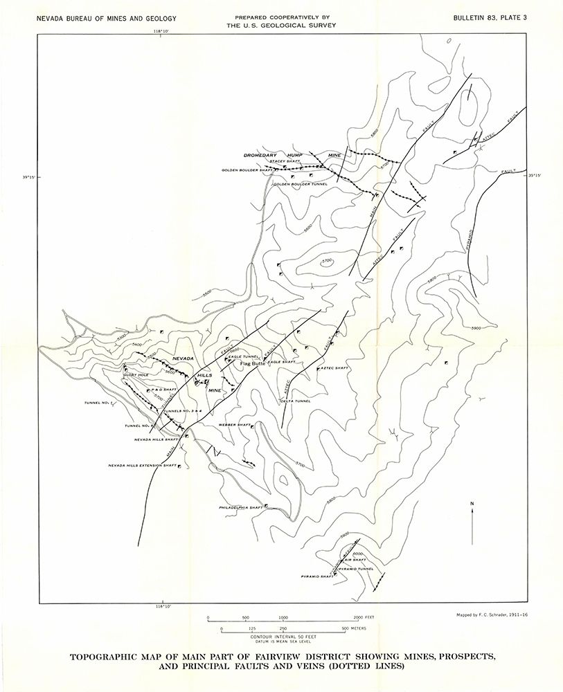 Fairview District Mines Prospect Veins NV