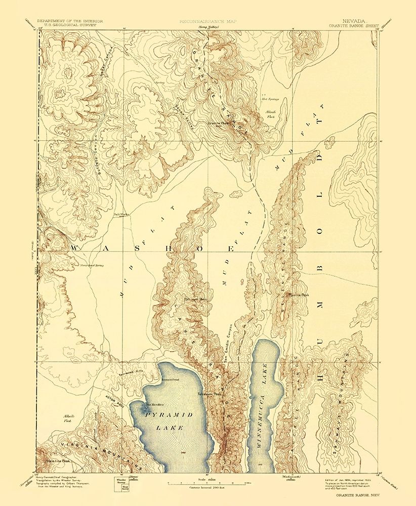 Granite Range Nevada Sheet - USGS 1894