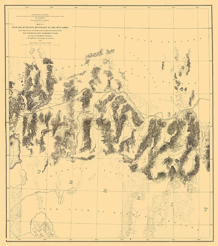 Humboldt Range Mud Lakes Nevada - Davis 1855